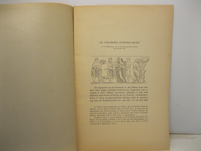 En Verlorenes Attisches Relief. Aus des Mitteilungen des K.D. archaologischen Instituts